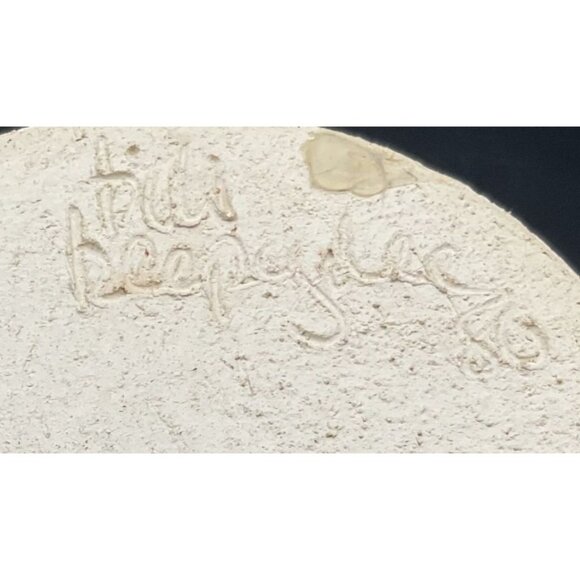 Vintage A La Carte Handcrafted Textured Ceramic Vase With Bamboo Design Signed 1 - Picture 7 of 7